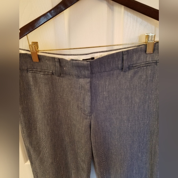 LOFT Petites Marisa Trouser Blue Linen Blend Pants Size 12P - Picture 4 of 15